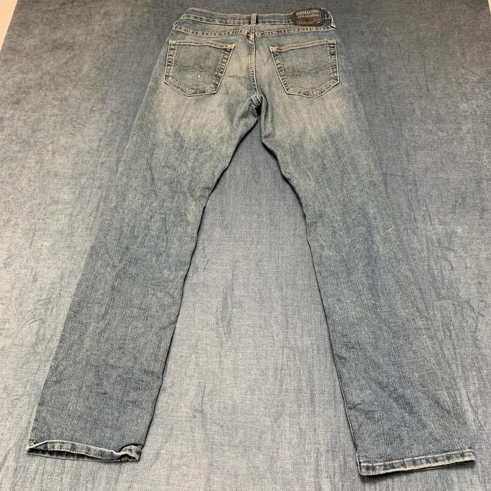 Signature Levi Strauss S61 Relaxed Jeans Mens 30x32 Blue Denim Straight Leg